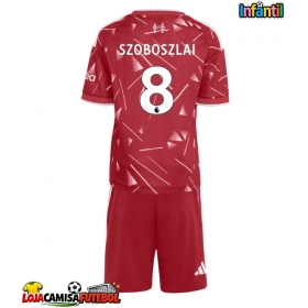 Camisa de Futebol Liverpool Dominik Szoboszlai #8 Equipamento Principal Infantil 2026-27 Manga Curta (+ Calças curtas)